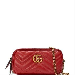 Camera Case Marmont W Mini Zip-top W/ Red Leather